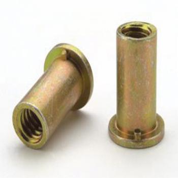 CF-AEA10-130 AEA10-130, Rivetnut Insert, 10-32 UNF-3B (.080-.130 Grip) Round Body, Flat Head, Aluminum, Gold An